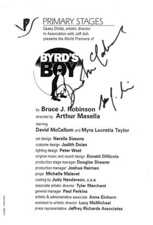 Byrd's Boy playbill